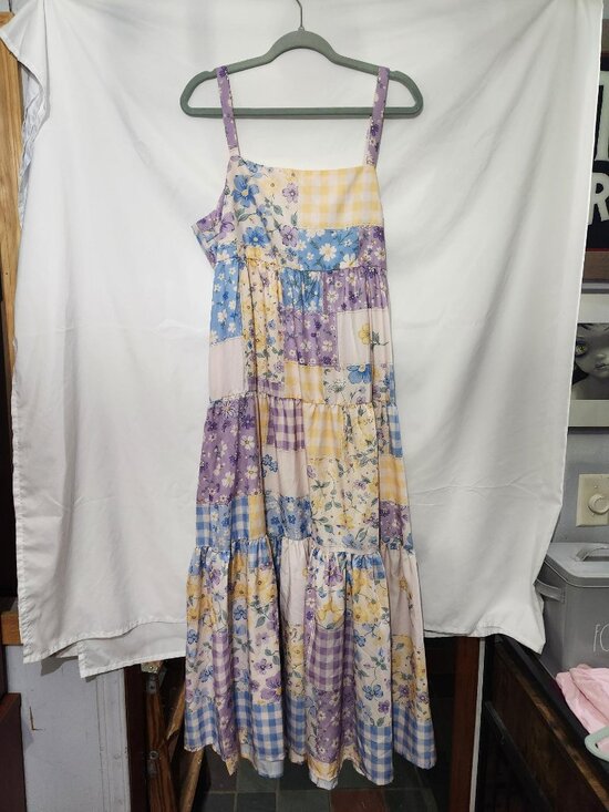 Dresses & Skirts - NWOT Patchwork Floral Maxi Dress XL Cottagecore Dress Pockets
